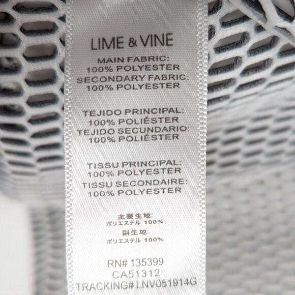 Lime & Vine White Rose Gold Swirl Pattern Cropped Jacket Long Sleeve Zip Up M - Picture 8 of 12